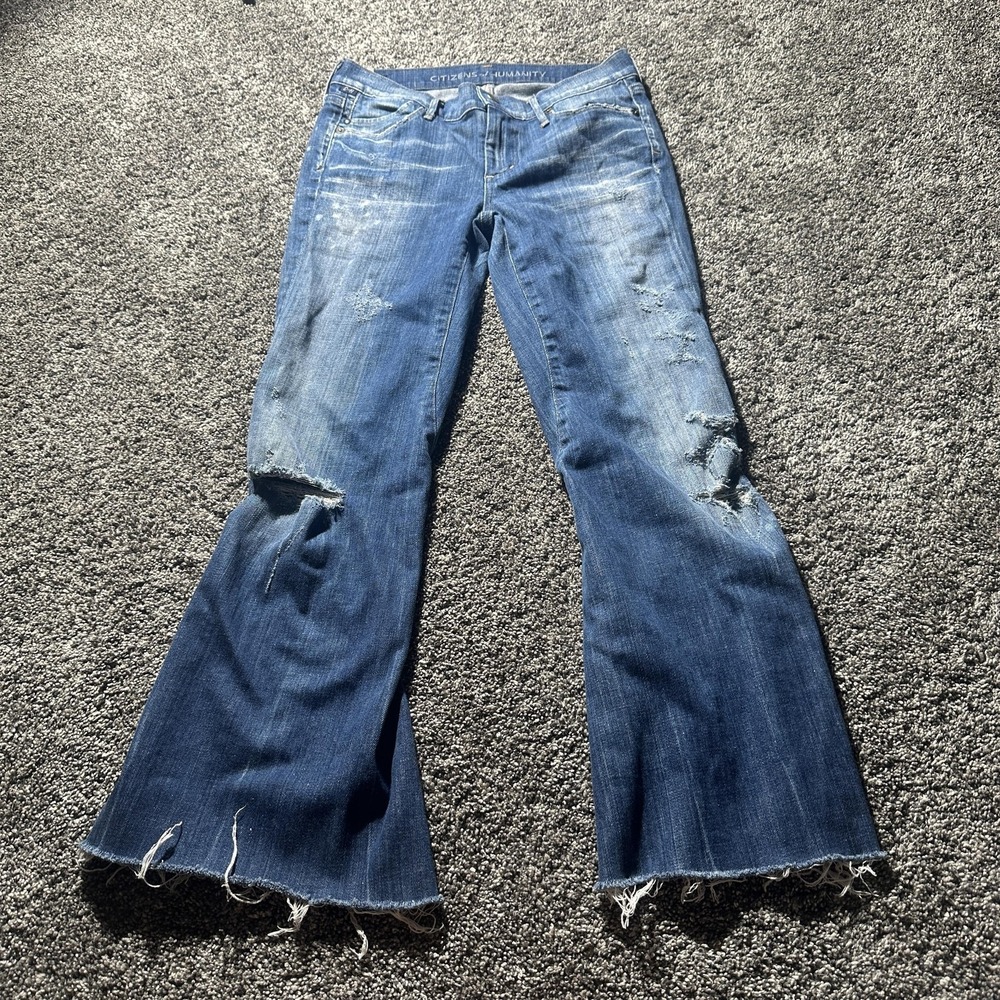 Citizens Of Humanity Charlie Flare Jeans Womens‎ 27 Blue Low Rise Y2K Bratz